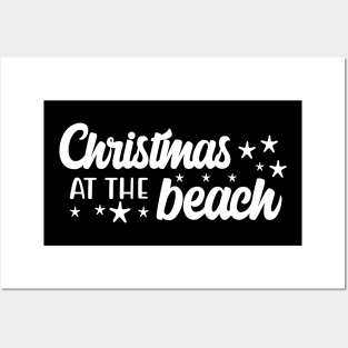 Christmas at the beach, white Posters and Art